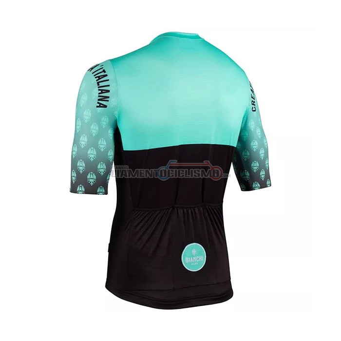 Abbigliamento Ciclismo Bianchi Manica Corta 2021 Nero Verde